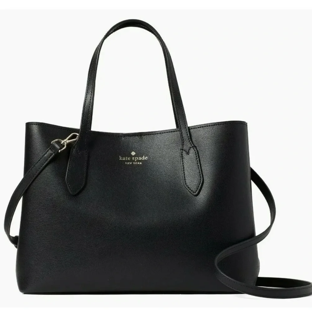 New Kate Spade Harper Satchel Grain Leather Black with Gold tone hardware